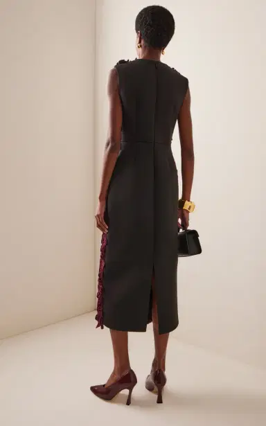 Erdem Rosette-Embellished Midi Dress | Thumbnail 4 Erdem Rosette-Embellished Midi Dress | Thumbnail 4