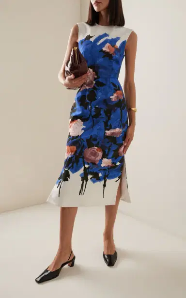 Erdem Printed Cotton-Blend Midi Dress | Thumbnail 2 Erdem Printed Cotton-Blend Midi Dress | Thumbnail 2