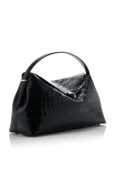 Toteme T-Lock Croc-Effect Leather Top Handle Bag | Thumbnail 3 Toteme T-Lock Croc-Effect Leather Top Handle Bag | Thumbnail 3