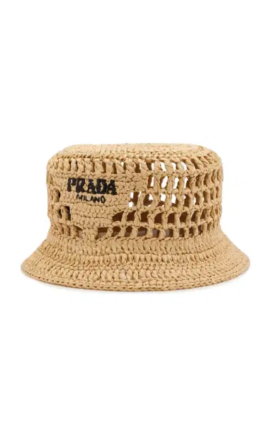 Prada Raffia Bucket Hat | Thumbnail 1 Prada Raffia Bucket Hat | Thumbnail 1