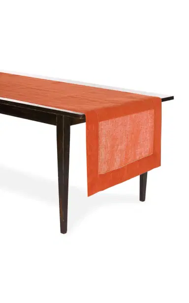 Moda Domus Linen Table Runner - Orange | Thumbnail 2 Moda Domus Linen Table Runner - Orange | Thumbnail 2