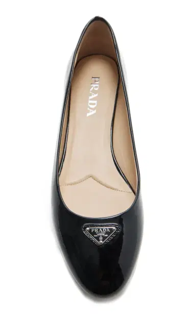 Prada Logo-Detailed Leather Ballet Flats | Thumbnail 6 Prada Logo-Detailed Leather Ballet Flats | Thumbnail 6