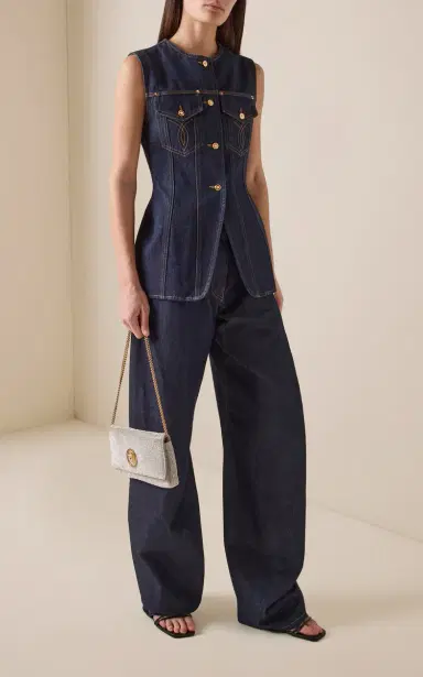 Versace La Vacanza Denim Vest | Thumbnail 3 Versace La Vacanza Denim Vest | Thumbnail 3