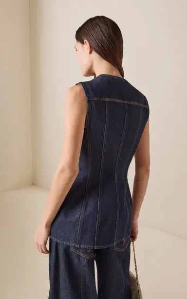 Versace La Vacanza Denim Vest | Thumbnail 4 Versace La Vacanza Denim Vest | Thumbnail 4