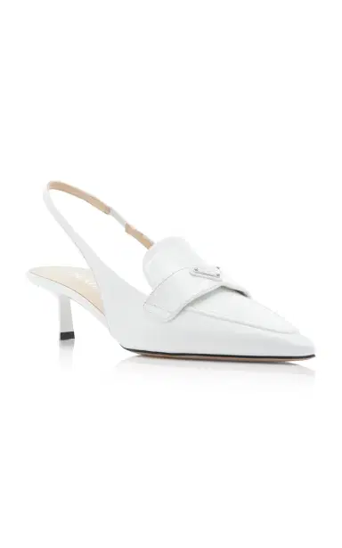 Prada Leather Slingback Loafer Pumps | Thumbnail 6 Prada Leather Slingback Loafer Pumps | Thumbnail 6