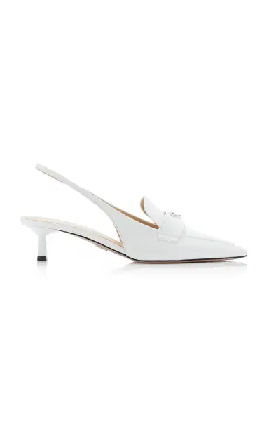 Prada Leather Slingback Loafer Pumps | Thumbnail 1 Prada Leather Slingback Loafer Pumps | Thumbnail 1
