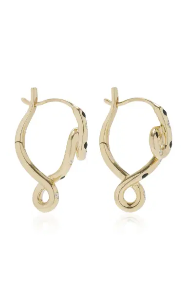 Bea Bongiasca Double Wave Hoop Earrings | Thumbnail 3 Bea Bongiasca Double Wave Hoop Earrings | Thumbnail 3