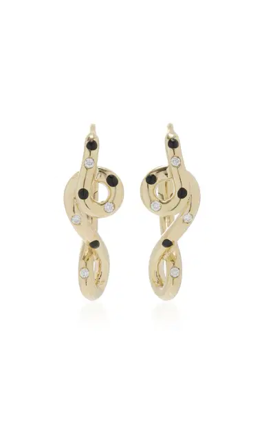 Bea Bongiasca Double Wave Hoop Earrings | Thumbnail 4 Bea Bongiasca Double Wave Hoop Earrings | Thumbnail 4