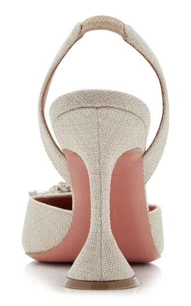Amina Muaddi Begum Canvas Slingback Pumps | Thumbnail 4 Amina Muaddi Begum Canvas Slingback Pumps | Thumbnail 4