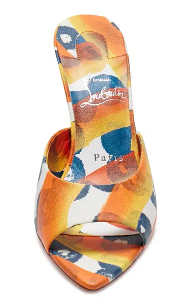 Christian Louboutin Miss Z 80mm Printed Toile Mules | Thumbnail 3 Christian Louboutin Miss Z 80mm Printed Toile Mules | Thumbnail 3
