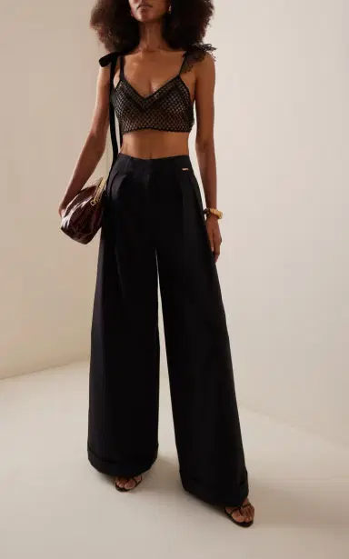 FRANÇOISE Exclusive Mila Cotton Gabardine Wide-Leg Pants | Thumbnail 2 FRANÇOISE Exclusive Mila Cotton Gabardine Wide-Leg Pants | Thumbnail 2