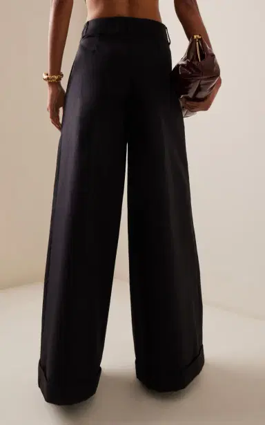 FRANÇOISE Exclusive Mila Cotton Gabardine Wide-Leg Pants | Thumbnail 4 FRANÇOISE Exclusive Mila Cotton Gabardine Wide-Leg Pants | Thumbnail 4