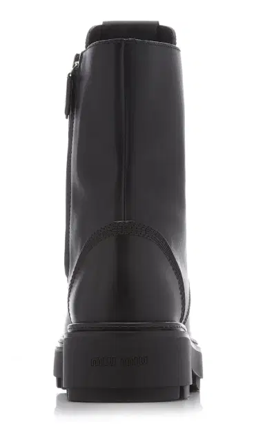 Miu Miu Leather Combat Boots | Thumbnail 6 Miu Miu Leather Combat Boots | Thumbnail 6