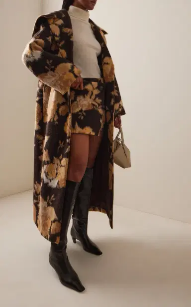 Cult Gaia Cornelia Floral Felt Mini Wrap Skirt | Thumbnail 2 Cult Gaia Cornelia Floral Felt Mini Wrap Skirt | Thumbnail 2
