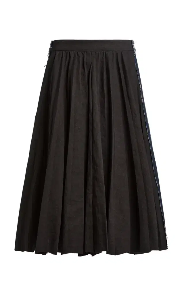 Hybrid Pleated Wool-Ramie Midi Skirt Hybrid Pleated Wool-Ramie Midi Skirt