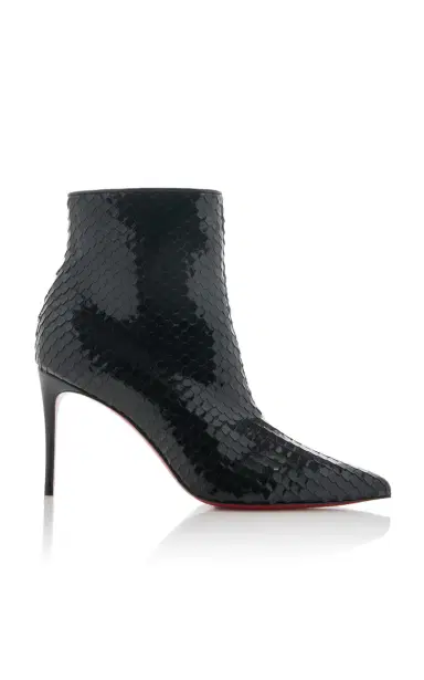 Christian Louboutin So Kate 85mm Croc-Effect Patent Leather Ankle Boots | Thumbnail 1 Christian Louboutin So Kate 85mm Croc-Effect Patent Leather Ankle Boots | Thumbnail 1