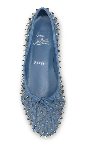 Christian Louboutin Sweetie Jane Studded Denim Flats | Thumbnail 5 Christian Louboutin Sweetie Jane Studded Denim Flats | Thumbnail 5
