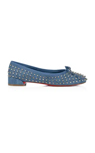 Christian Louboutin Sweetie Jane Studded Denim Flats | Thumbnail 7 Christian Louboutin Sweetie Jane Studded Denim Flats | Thumbnail 7