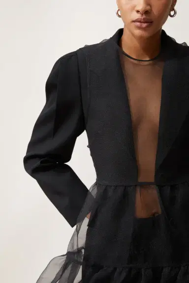 Miu Miu Puff-Sleeve Wool Blazer | Thumbnail 4 Miu Miu Puff-Sleeve Wool Blazer | Thumbnail 4