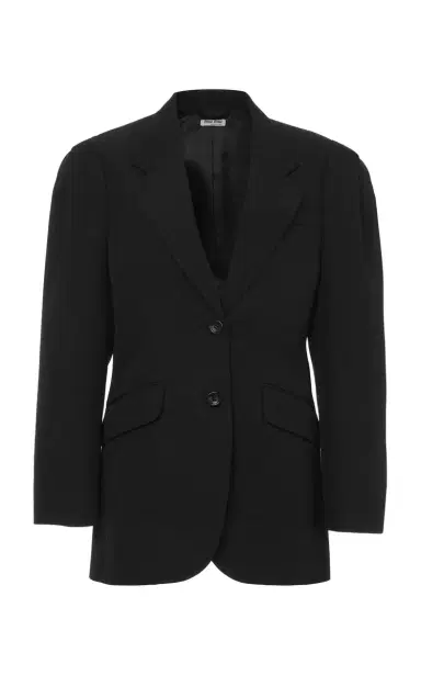 Miu Miu Puff-Sleeve Wool Blazer | Thumbnail 8 Miu Miu Puff-Sleeve Wool Blazer | Thumbnail 8