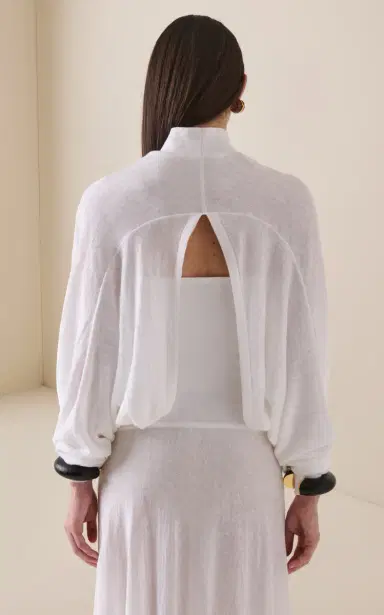 Alaïa Batwing Linen Top | Thumbnail 4 Alaïa Batwing Linen Top | Thumbnail 4