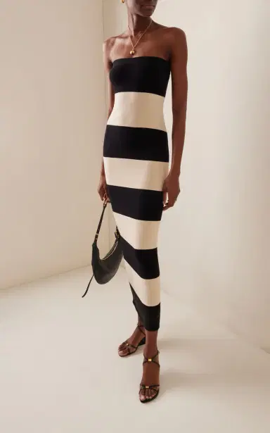 Posse Exclusive Theo Striped Jersey Strapless Maxi Dress | Thumbnail 3 Posse Exclusive Theo Striped Jersey Strapless Maxi Dress | Thumbnail 3