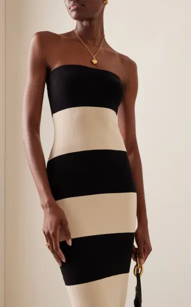 Posse Exclusive Theo Striped Jersey Strapless Maxi Dress | Thumbnail 4 Posse Exclusive Theo Striped Jersey Strapless Maxi Dress | Thumbnail 4