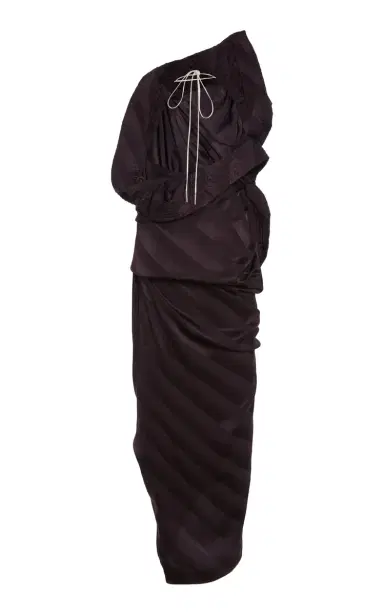 Dries Van Noten Dolla Draped Silk Midi Dress | Thumbnail 5 Dries Van Noten Dolla Draped Silk Midi Dress | Thumbnail 5