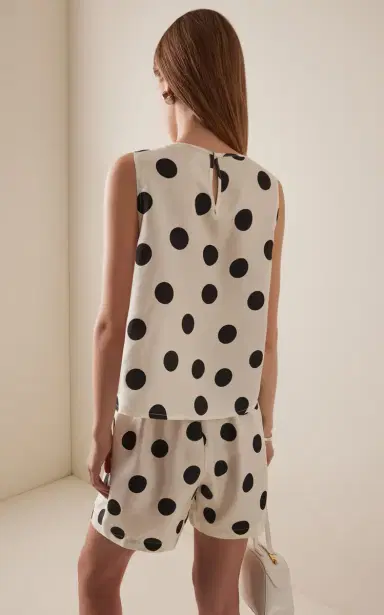 Asceno Exclusive Riviera Sofia Polka-Dot Silk-Twill Top | Thumbnail 8 Asceno Exclusive Riviera Sofia Polka-Dot Silk-Twill Top | Thumbnail 8