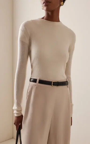 Éterne Clark Ribbed Cashmere T-Shirt | Thumbnail 3 Éterne Clark Ribbed Cashmere T-Shirt | Thumbnail 3