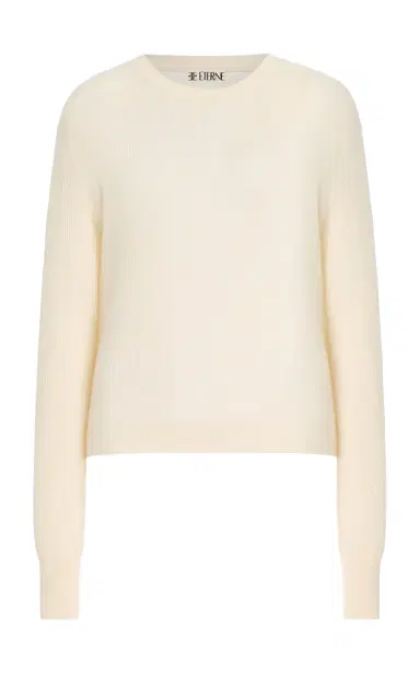 Éterne Clark Ribbed Cashmere T-Shirt | Thumbnail 1 Éterne Clark Ribbed Cashmere T-Shirt | Thumbnail 1