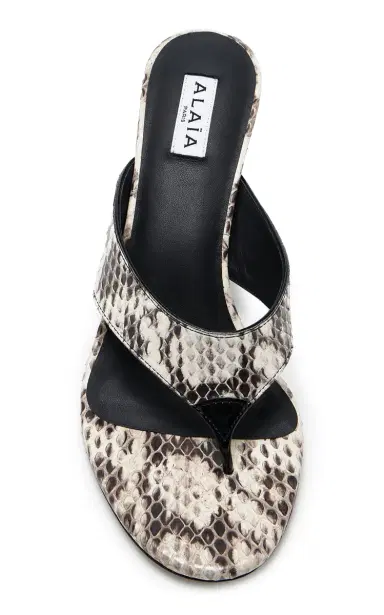 Alaïa Infradito Snake-Effect Leather Thong Sandals | Thumbnail 2 Alaïa Infradito Snake-Effect Leather Thong Sandals | Thumbnail 2