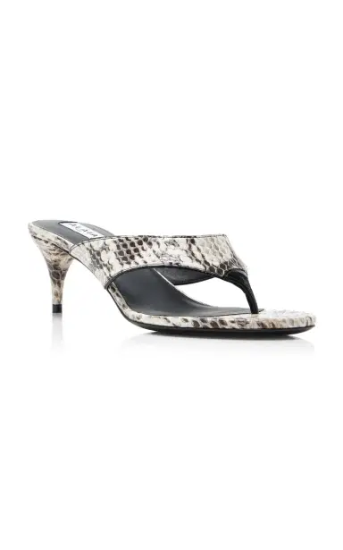 Alaïa Infradito Snake-Effect Leather Thong Sandals | Thumbnail 3 Alaïa Infradito Snake-Effect Leather Thong Sandals | Thumbnail 3