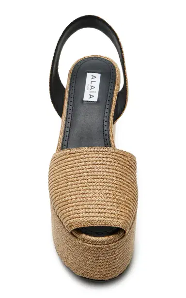 ALAÏA Raffia Platform Wedge Sandals | Thumbnail 2 ALAÏA Raffia Platform Wedge Sandals | Thumbnail 2