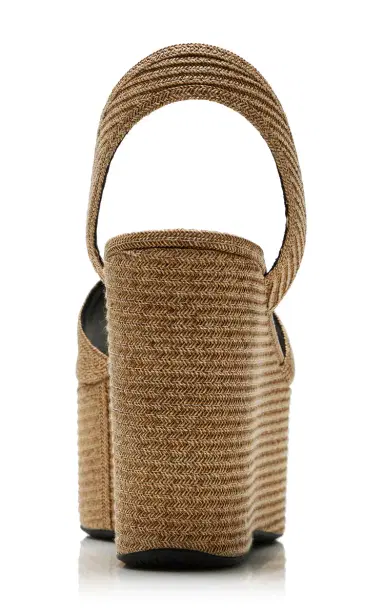 ALAÏA Raffia Platform Wedge Sandals | Thumbnail 4 ALAÏA Raffia Platform Wedge Sandals | Thumbnail 4