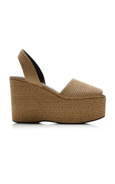 ALAÏA Raffia Platform Wedge Sandals | Thumbnail 5 ALAÏA Raffia Platform Wedge Sandals | Thumbnail 5