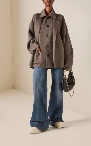 Bottega Veneta Wool-Cashmere Short Coat | Thumbnail 3 Bottega Veneta Wool-Cashmere Short Coat | Thumbnail 3