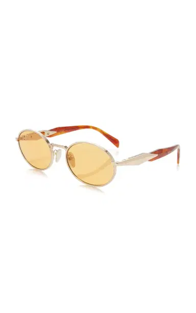 Prada Oval-Frame Metal Sunglasses | Thumbnail 3 Prada Oval-Frame Metal Sunglasses | Thumbnail 3