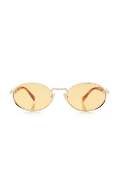 Prada Oval-Frame Metal Sunglasses | Thumbnail 4 Prada Oval-Frame Metal Sunglasses | Thumbnail 4