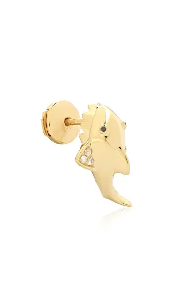 Yvonne Léon Shark Single Earring Yellow Gold | Thumbnail 3 Yvonne Léon Shark Single Earring Yellow Gold | Thumbnail 3