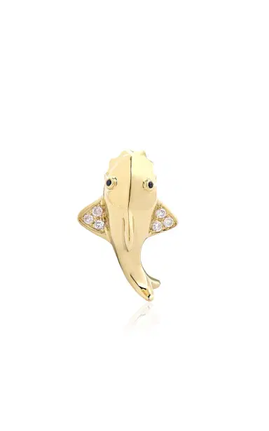 Yvonne Léon Shark Single Earring Yellow Gold | Thumbnail 1 Yvonne Léon Shark Single Earring Yellow Gold | Thumbnail 1