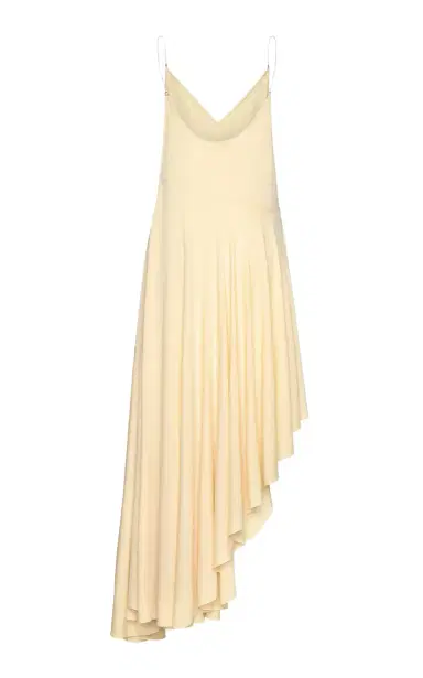 ALAÏA Asymmetric Cotton Midi Slip Dress | Thumbnail 5 ALAÏA Asymmetric Cotton Midi Slip Dress | Thumbnail 5