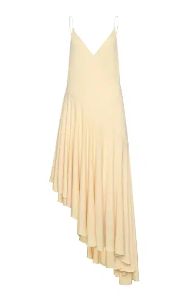 ALAÏA Asymmetric Cotton Midi Slip Dress | Thumbnail 1 ALAÏA Asymmetric Cotton Midi Slip Dress | Thumbnail 1
