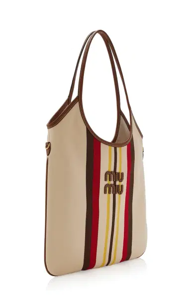 Miu Miu Ivy Canvas Tote Bag | Thumbnail 3 Miu Miu Ivy Canvas Tote Bag | Thumbnail 3