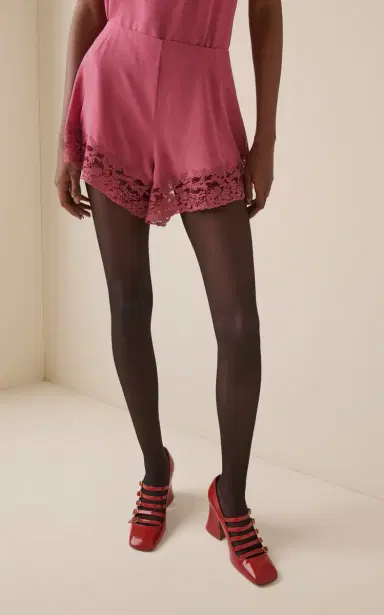 Chloé Organic Silk Crepe De Chine Shorts | Thumbnail 3 Chloé Organic Silk Crepe De Chine Shorts | Thumbnail 3