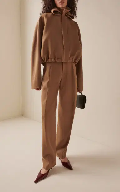 Victoria Beckham Virgin-Wool Barrel-Leg Pants | Thumbnail 3 Victoria Beckham Virgin-Wool Barrel-Leg Pants | Thumbnail 3