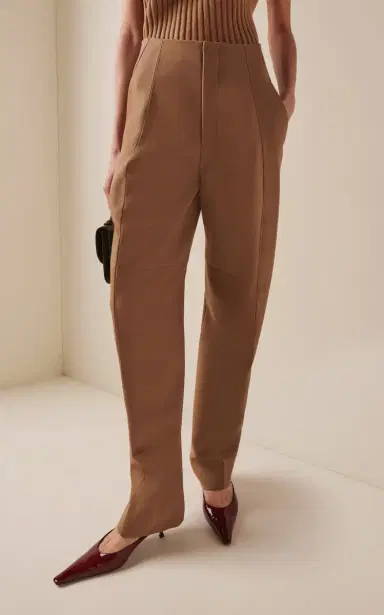 Victoria Beckham Virgin-Wool Barrel-Leg Pants | Thumbnail 4 Victoria Beckham Virgin-Wool Barrel-Leg Pants | Thumbnail 4