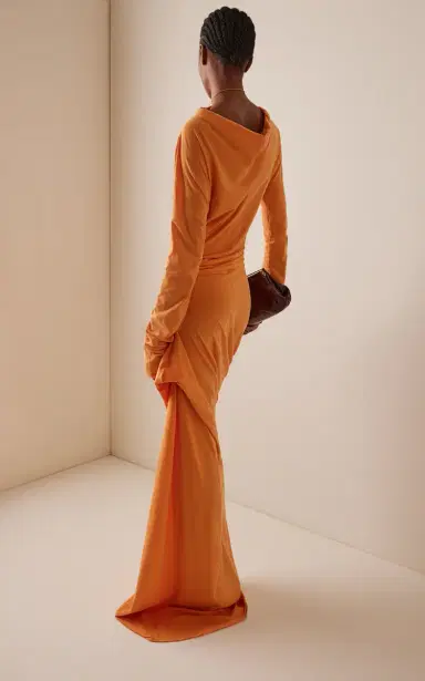 COLLEEN ALLEN Ruched Waist Cotton-Blend Maxi Dress | Thumbnail 5 COLLEEN ALLEN Ruched Waist Cotton-Blend Maxi Dress | Thumbnail 5