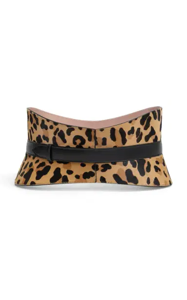 ALAÏA Neo Leopard Ponyhair Bustier Belt | Thumbnail 2 ALAÏA Neo Leopard Ponyhair Bustier Belt | Thumbnail 2
