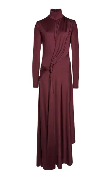 Victoria Beckham Twist-Detailed Jersey Maxi Dress | Thumbnail 1 Victoria Beckham Twist-Detailed Jersey Maxi Dress | Thumbnail 1